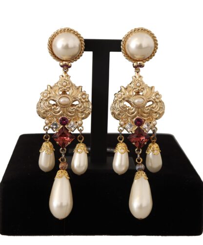 Dolce & Gabbana - Baroque Elegance Gold Tone Clip-on Earrings