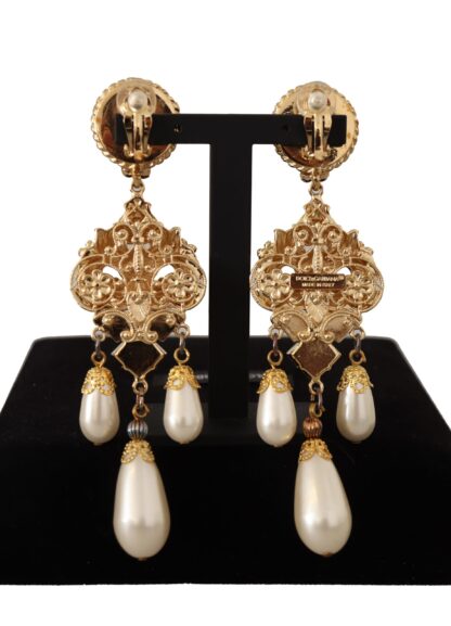 Dolce & Gabbana - Baroque Elegance Gold Tone Clip-on Earrings