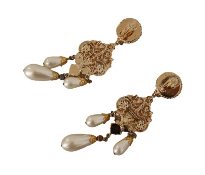 Dolce & Gabbana - Baroque Elegance Gold Tone Clip-on Earrings