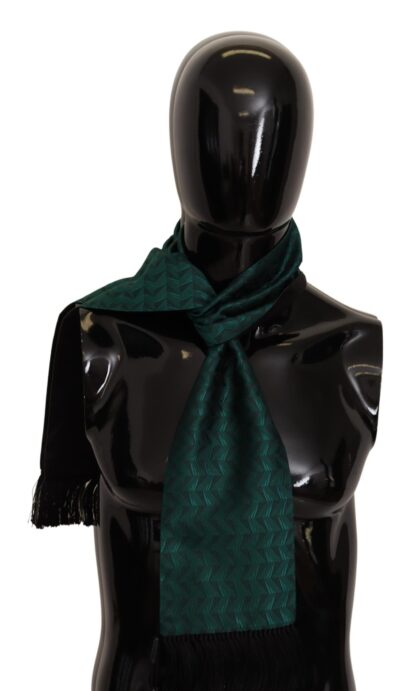 Dolce & Gabbana - Elegant Silk Fringe Scarf in Green