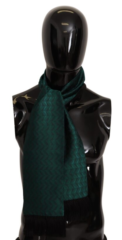 Dolce & Gabbana - Elegant Silk Fringe Scarf in Green