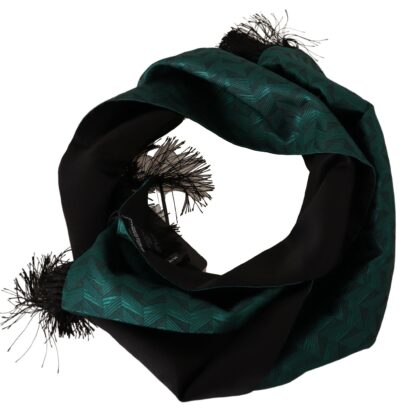 Dolce & Gabbana - Elegant Silk Fringe Scarf in Green