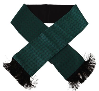 Dolce & Gabbana - Elegant Silk Fringe Scarf in Green