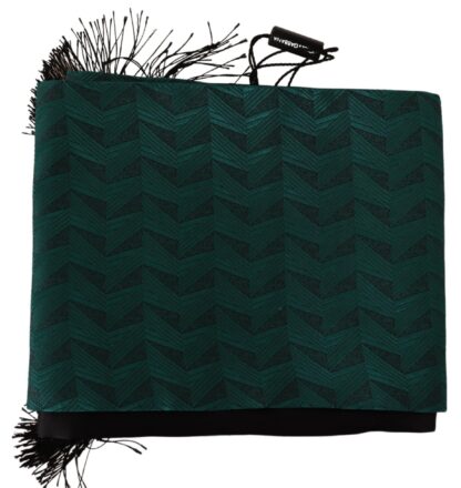 Dolce & Gabbana - Elegant Silk Fringe Scarf in Green