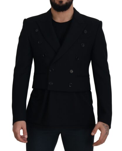 Dolce & Gabbana - Elegant Black Double Breasted Wool Jacket