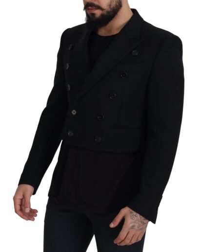 Dolce & Gabbana - Elegant Black Double Breasted Wool Jacket