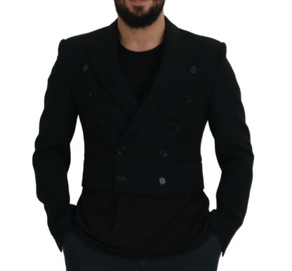 Dolce & Gabbana - Elegant Black Double Breasted Wool Jacket