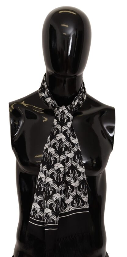 Dolce & Gabbana - Elegant Floral Silk Scarf with Fringes