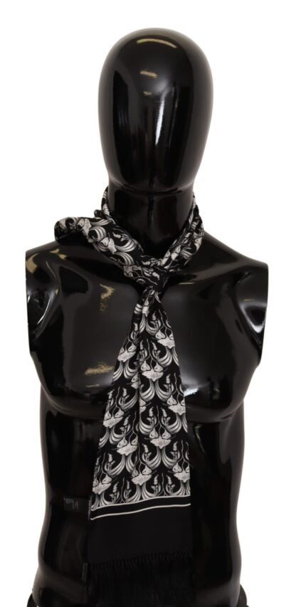 Dolce & Gabbana - Elegant Floral Silk Scarf with Fringes