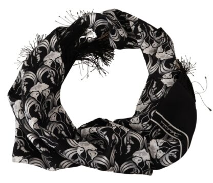 Dolce & Gabbana - Elegant Floral Silk Scarf with Fringes