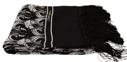 Dolce & Gabbana - Elegant Floral Silk Scarf with Fringes