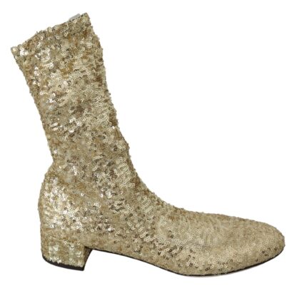 Dolce & Gabbana - Golden Elegance Ankle Boots