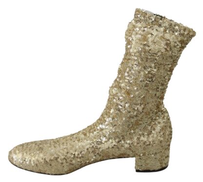 Dolce & Gabbana - Golden Elegance Ankle Boots