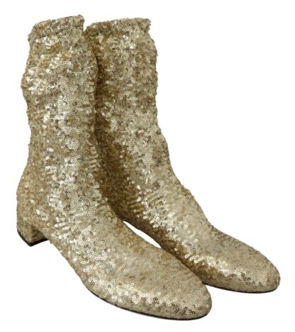 Dolce & Gabbana - Golden Elegance Ankle Boots