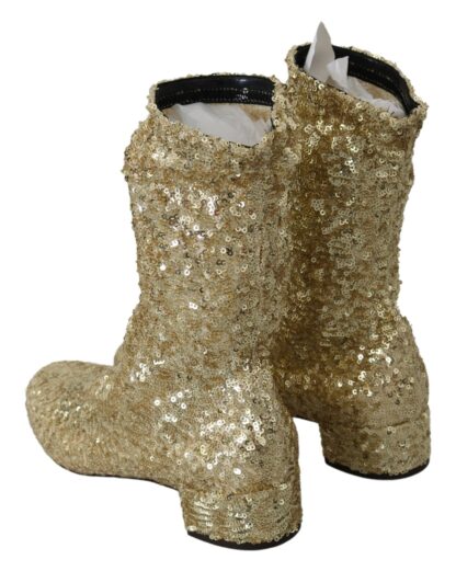 Dolce & Gabbana - Golden Elegance Ankle Boots