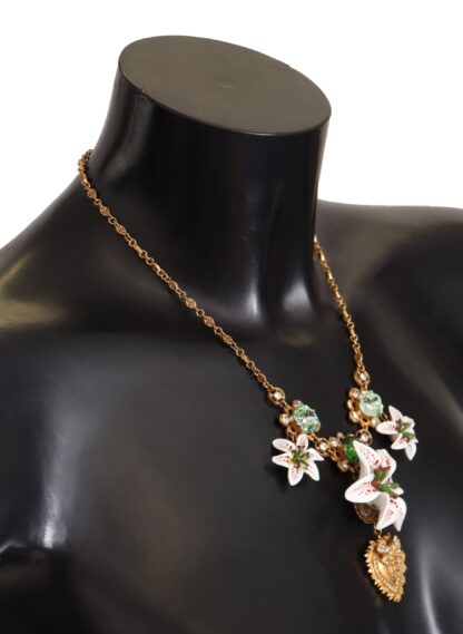 Dolce & Gabbana - Elegant Lilium Motif Statement Necklace