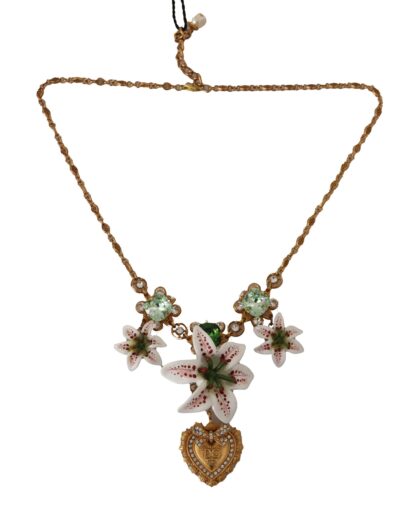 Dolce & Gabbana - Elegant Lilium Motif Statement Necklace