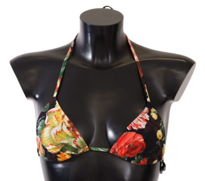 Dolce & Gabbana - Elegant Floral Print Bikini Top