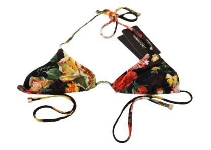 Dolce & Gabbana - Elegant Floral Print Bikini Top