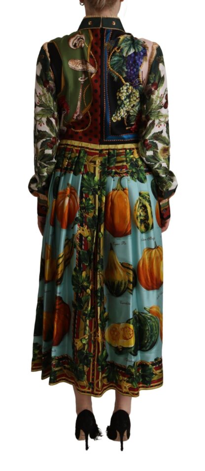 Dolce & Gabbana - Elegant Multicolor Silk Long Dress