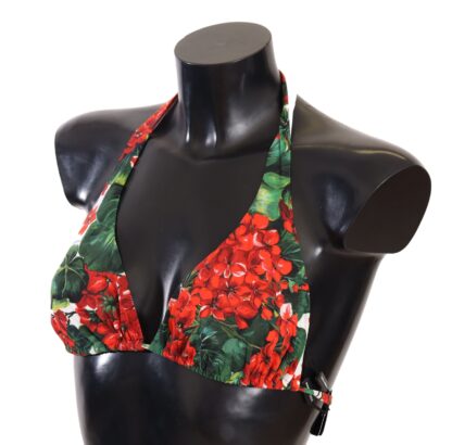 Dolce & Gabbana - Red Floral Print Bikini Top