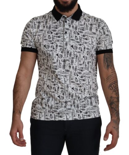 Dolce & Gabbana - Jazz Print Collared Polo Tee