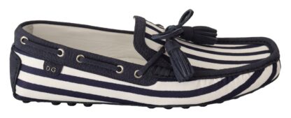 Dolce & Gabbana - Elegant Striped Leather Loafers