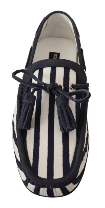 Dolce & Gabbana - Elegant Striped Leather Loafers