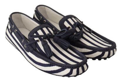 Dolce & Gabbana - Elegant Striped Leather Loafers