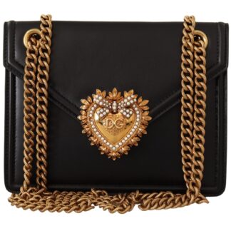 Dolce & Gabbana - Elegant Gold Silk Evening Clutch With Exotic Accents