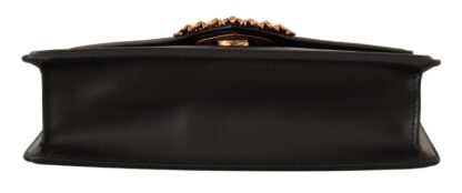 Dolce & Gabbana - Elegant Black Leather Devotion Shoulder Bag