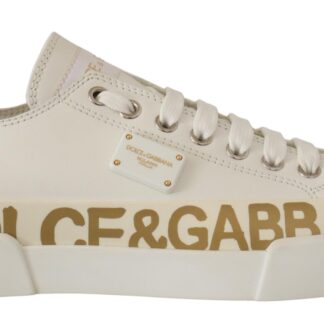 Dolce & Gabbana - Chic Royal Love Crystal Leather Sneakers