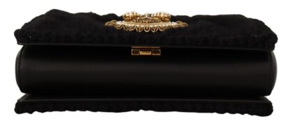 Dolce & Gabbana - Sumptuous Black Wool-Cashmere Shoulder Bag