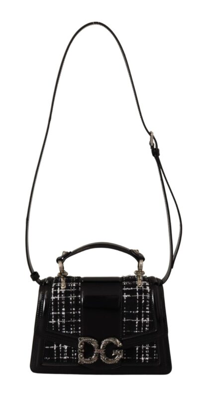 Dolce & Gabbana - Black Leather Medium AMORE Hand Shoulder Strap Bag