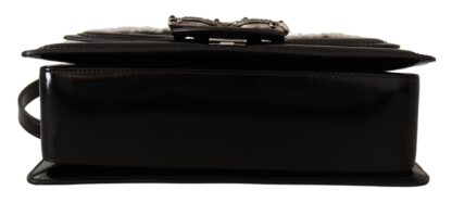 Dolce & Gabbana - Black Leather Medium AMORE Hand Shoulder Strap Bag