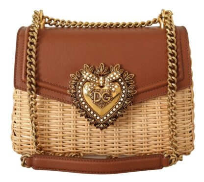 Dolce & Gabbana - Elegant Beige Devotion Shoulder Bag