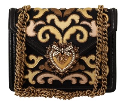 Dolce & Gabbana - Chic Devotion Gold & Black Shoulder Bag