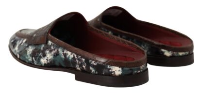 Dolce & Gabbana - Elegant Bordeaux Leather Slides