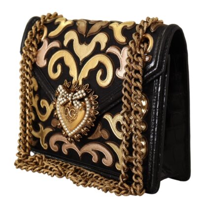 Dolce & Gabbana - Chic Devotion Gold & Black Shoulder Bag