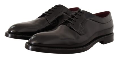 Dolce & Gabbana - Elegant Black Leather Formal Derby Shoes