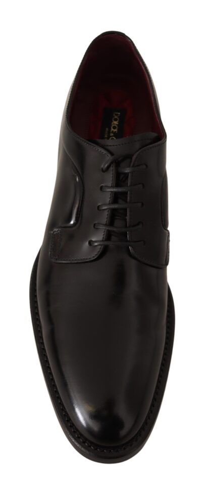 Dolce & Gabbana - Elegant Black Leather Formal Derby Shoes