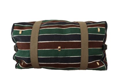 Dolce & Gabbana - Sophisticated Striped Linen-Leather Travel Bag