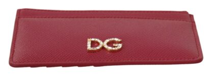 Dolce & Gabbana - Chic Pink Leather Zippered Cardholder Wallet