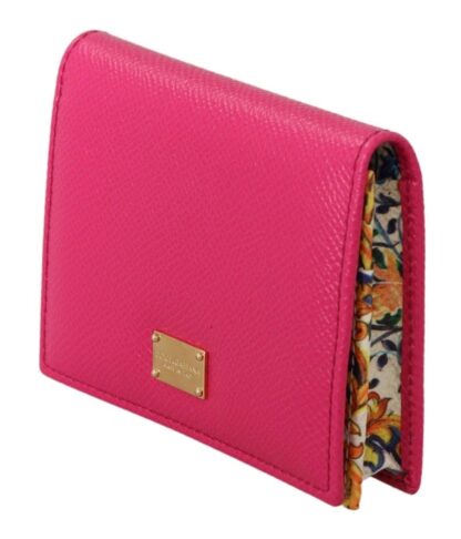 Dolce & Gabbana - Elegant Pink Leather Bifold Wallet