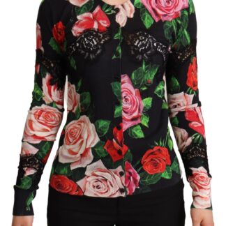 Dolce & Gabbana - Elegant Green Pullover with Black Lace Detail