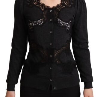 Dolce & Gabbana - Elegant Black Silk Cashmere Cardigan