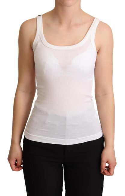 Dolce & Gabbana - Elegant White Cotton Tank Top