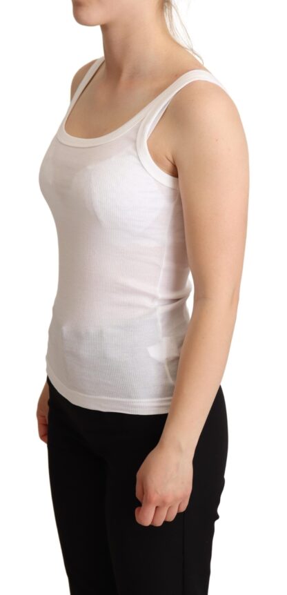 Dolce & Gabbana - Elegant White Cotton Tank Top