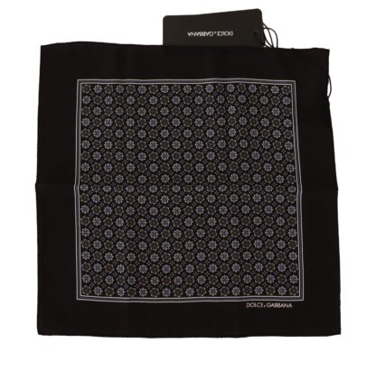 Dolce & Gabbana - Elegant Black Silk Pocket Square Scarf