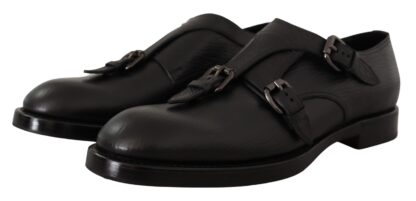 Dolce & Gabbana - Elegant Black Monk Strap Dress Shoes